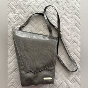 Fabiani Black Textured Shoulder Bag - Preused